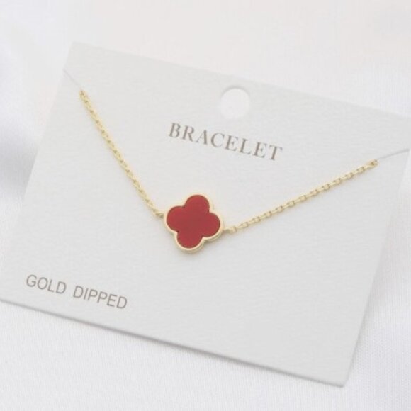 Clover Lucky Bracelet for Women one leaf Bracelet Cute Bracelets Jewelry - Green - Picture 1 of 1